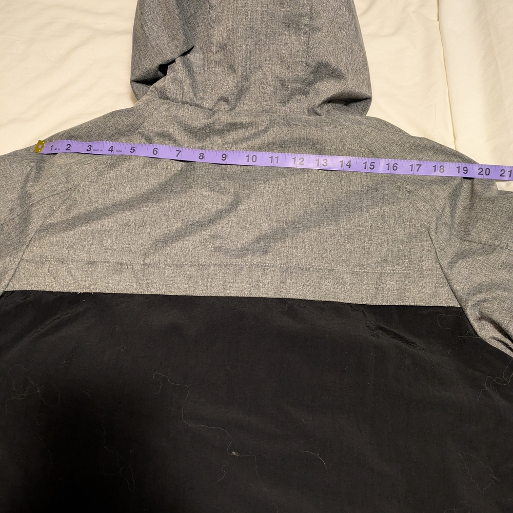 Men's Gray and Black Hooded Jacket - Picture 6 of 14